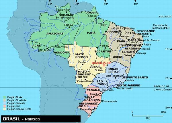 Mapas do Brasil – Estados e Capitais do Brasil